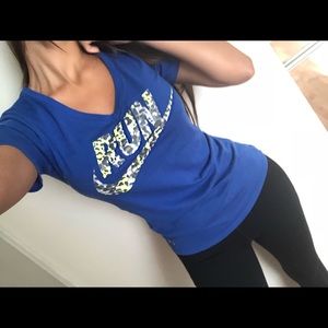 Nike Tops - Nike “run” blue shirt😍 Nike Tops - Nike “run” blue shirt😍